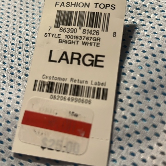 ID IDEOLOGY Big Girl Mesh 2-in-1 Sleeveless Tank | Bright White | NEW/NWT!!🩵💜 - Picture 3 of 3